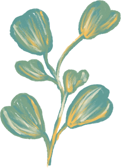 Green Yellow Leaf Pastel Smudge